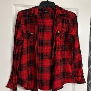 Red and black plaid shirt